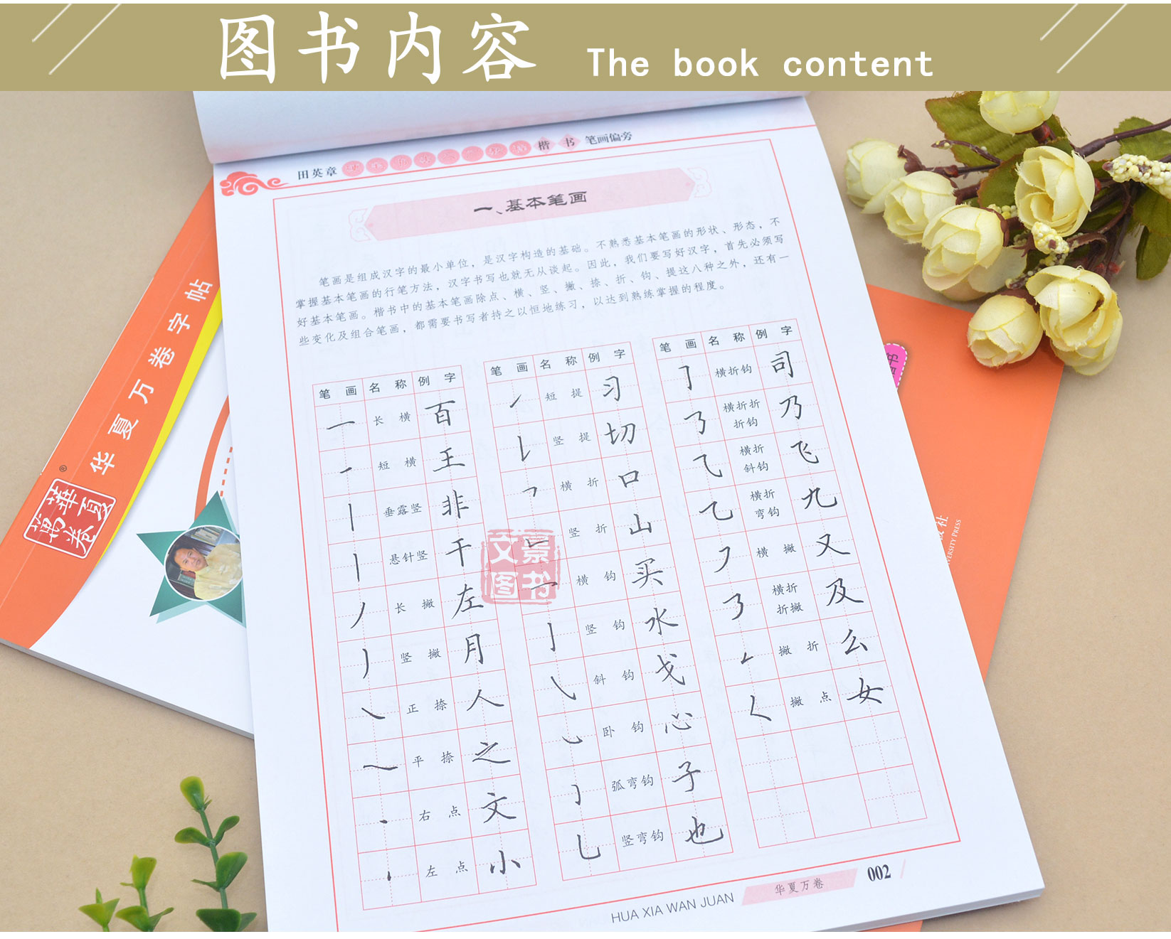 筆畫偏旁華夏萬卷學生初學者臨摹描紅練字硬筆鋼筆書法字帖入門教程