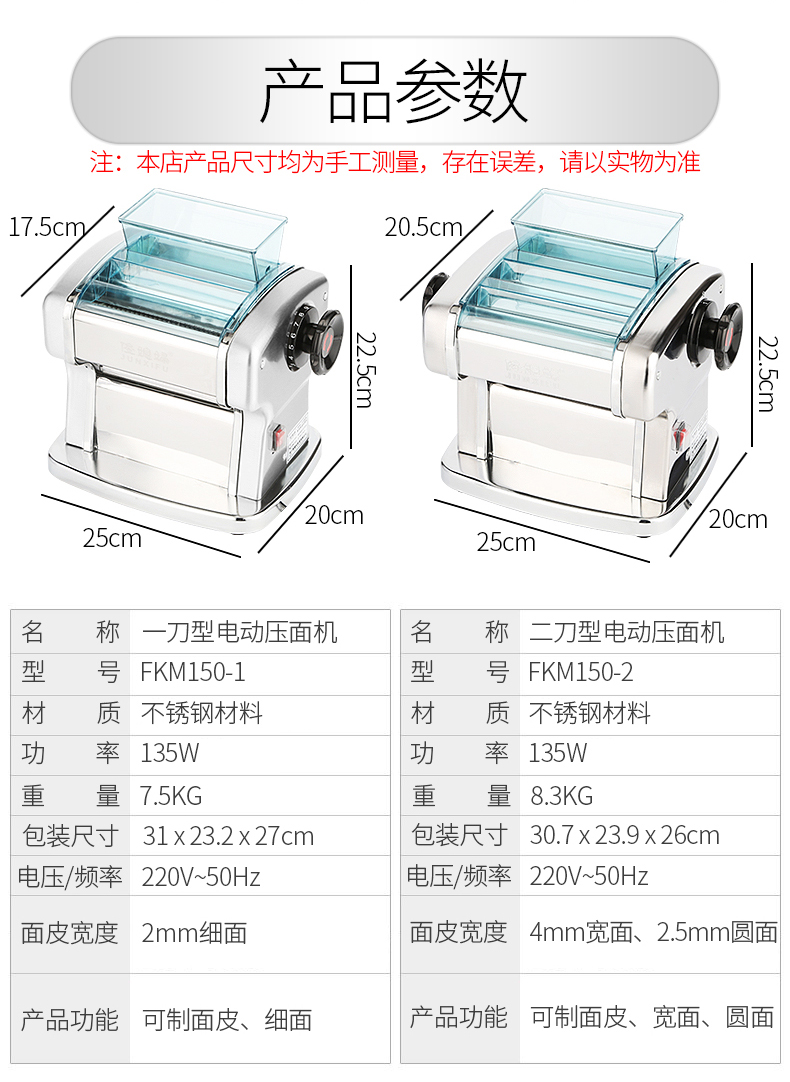 面条机圆面刀常用规格图片