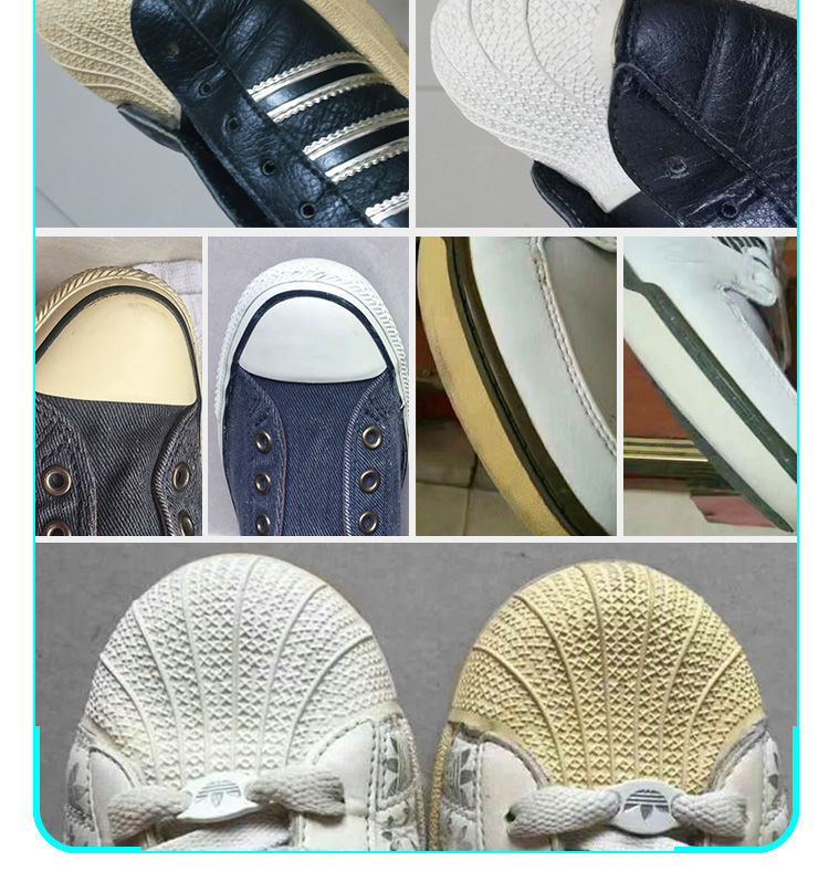 黑色匡威帆布鞋鞋面掉色补色修复小白鞋鞋边氧化去黄