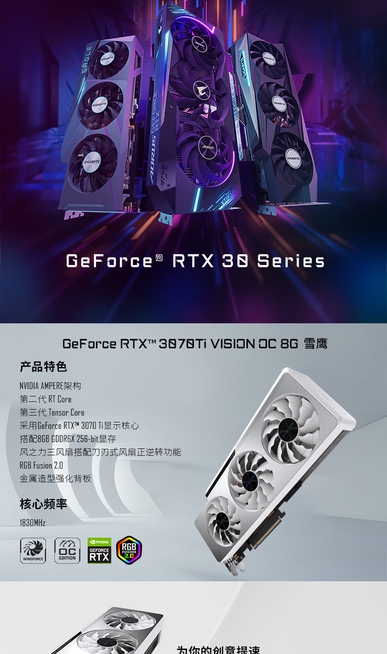 技嘉gvn3070tivisionoc8g10显卡