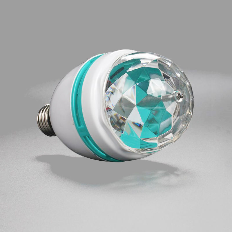 ktv闪光灯灯笼七彩旋转灯泡自动变色七彩灯家里蹦迪舞台灯音响灯 七彩