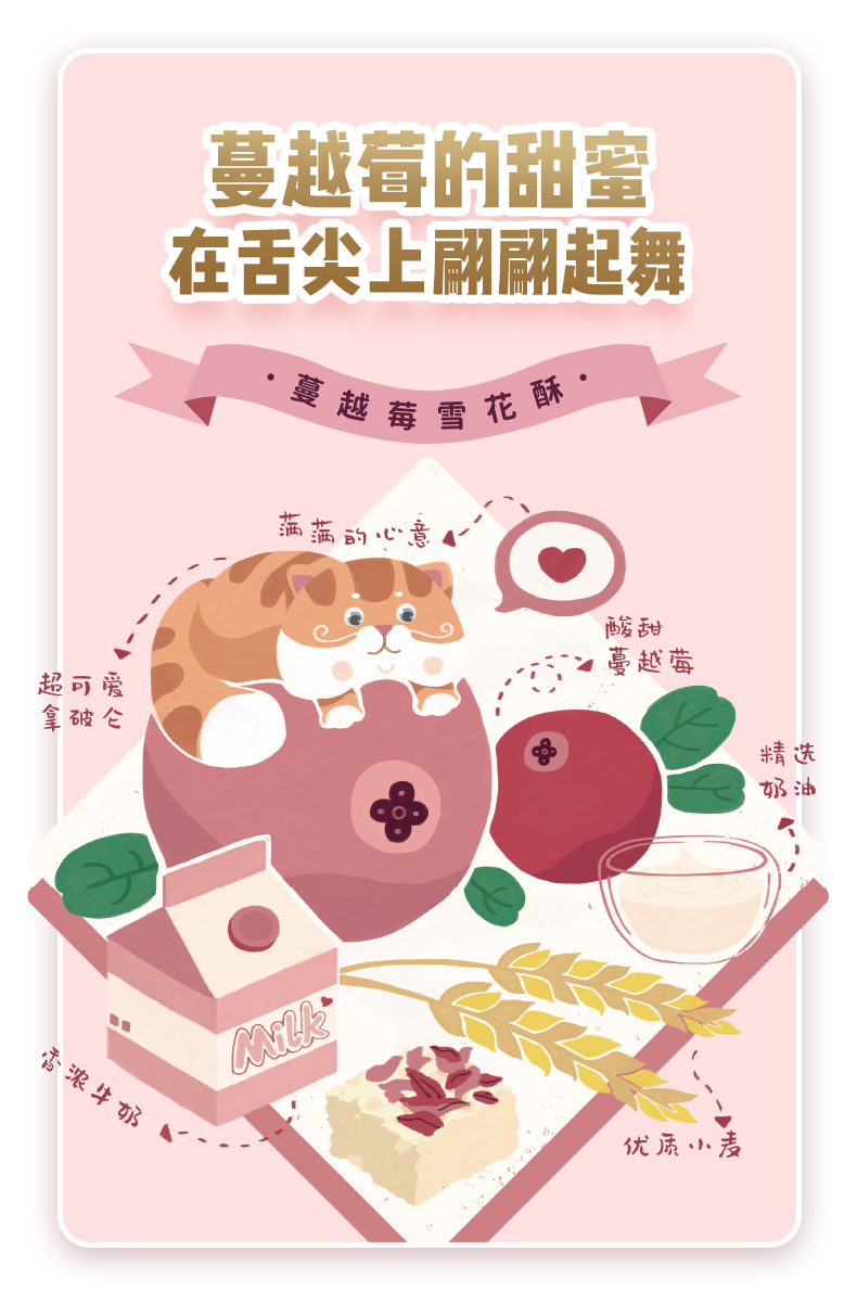 菲塔台湾风味果仁雪花酥零食品抹茶网红休闲糕点饼干蔓越莓牛轧糖奶芙