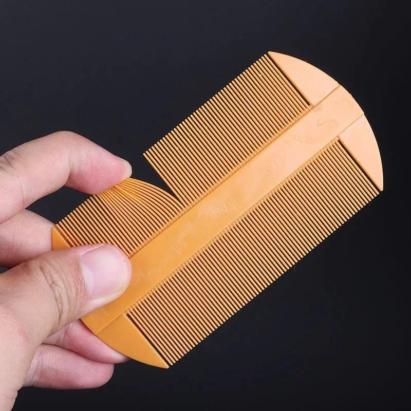 篦子梳虱子梳塑料超密去除头皮屑梳子密齿去虱卵跳蚤刮芦荟汁6只装