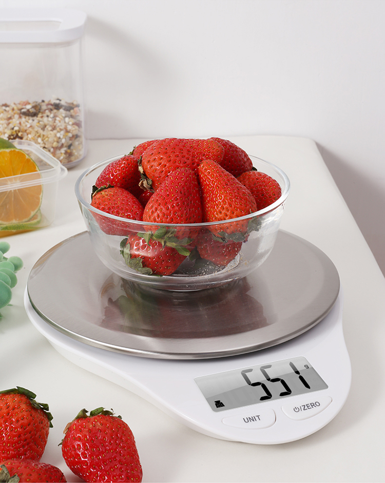 香山厨房秤家用电子秤高精准烘焙工具食物克秤ek32265kg1g珍珠白