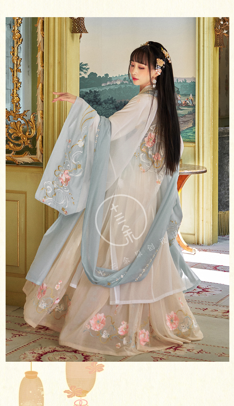 重工刺绣广袖大袖衫绣花汉服外套女装