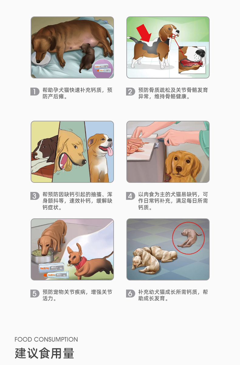 红狗 Reddog 宠物保健reddog红狗肽钙膏1g 狗狗补钙营养膏宠物健骨猫咪幼犬补钙肽钙膏 价格图片品牌报价 苏宁易购牧康宠物用品专营店