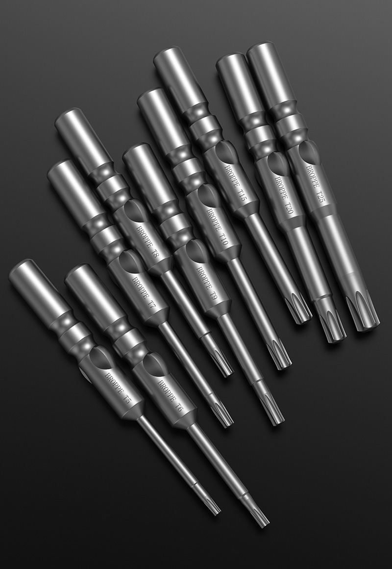 802梅花电批头古达电动螺丝批咀s2钢磁性起子头6mm圆柄