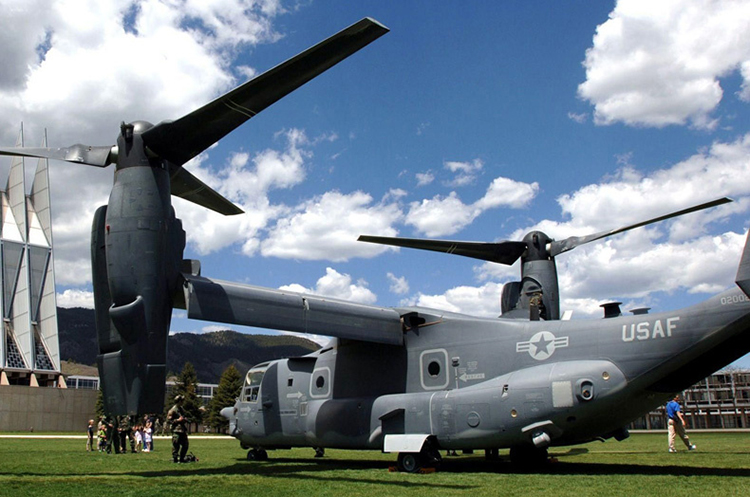 1:72鱼鹰v-22直升机运输机飞机模型合金军事仿真静态成品摆件 浅灰色