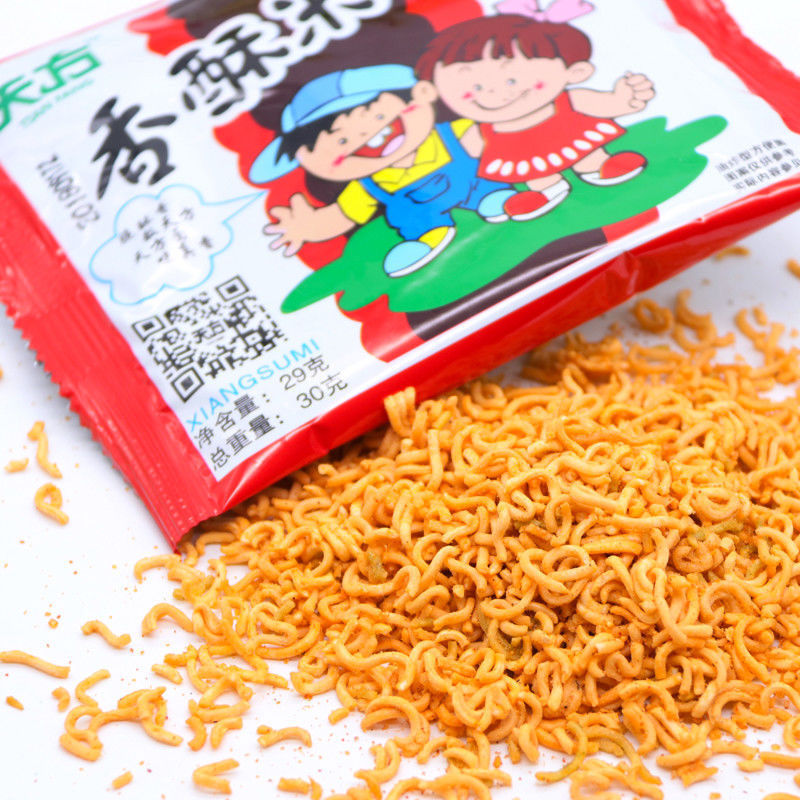 天方香酥米方便面干吃面香辣味儿时碎碎脆面30g袋8090后怀旧零售