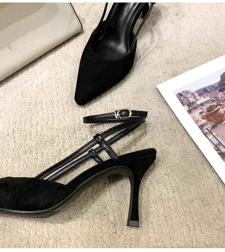 v妙细跟高跟鞋女性感尖头2020春季新款百搭单鞋包头