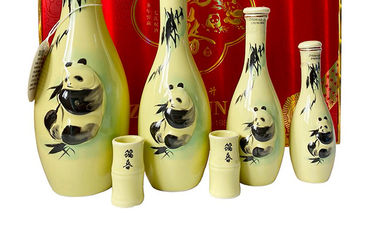 筑春熊猫步步高升53度500ml1瓶250ml1瓶125ml1瓶50ml1瓶酱香型礼盒装