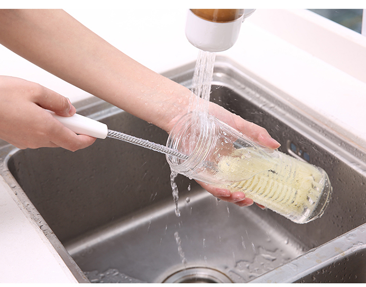 日本厨房洗杯子刷神器长柄杯刷加长热水瓶清洗刷子保温瓶刷水壶刷