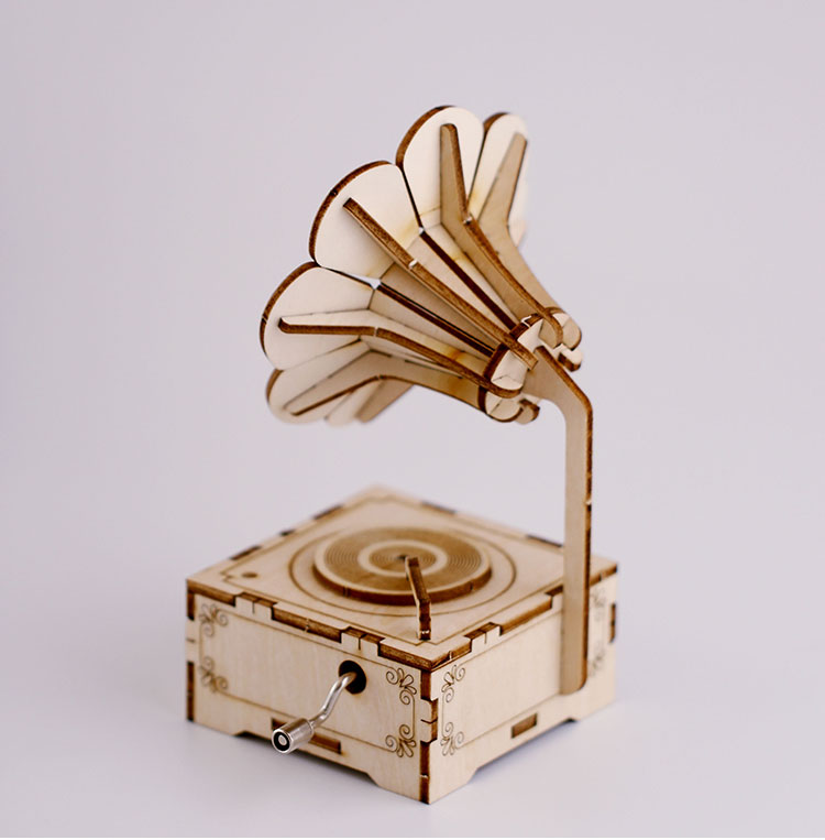 《音乐盒手摇八音盒diy六一儿童节拼装木质手工女生生日礼物女实用 di