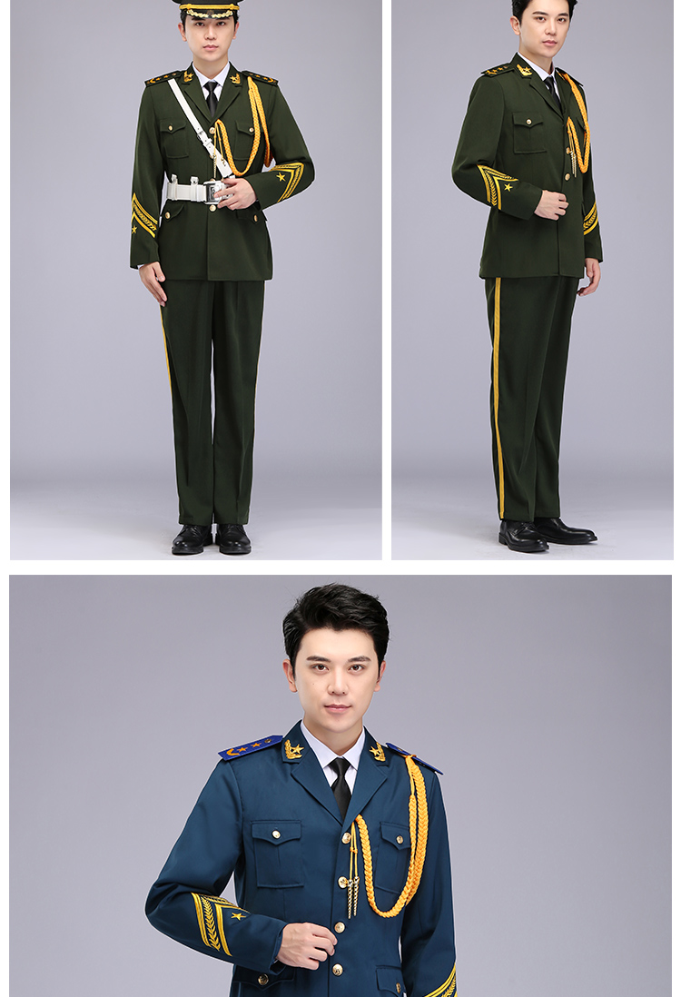 军装礼服班升旗手服装军鼓乐队演出服仪仗队成人男女套装