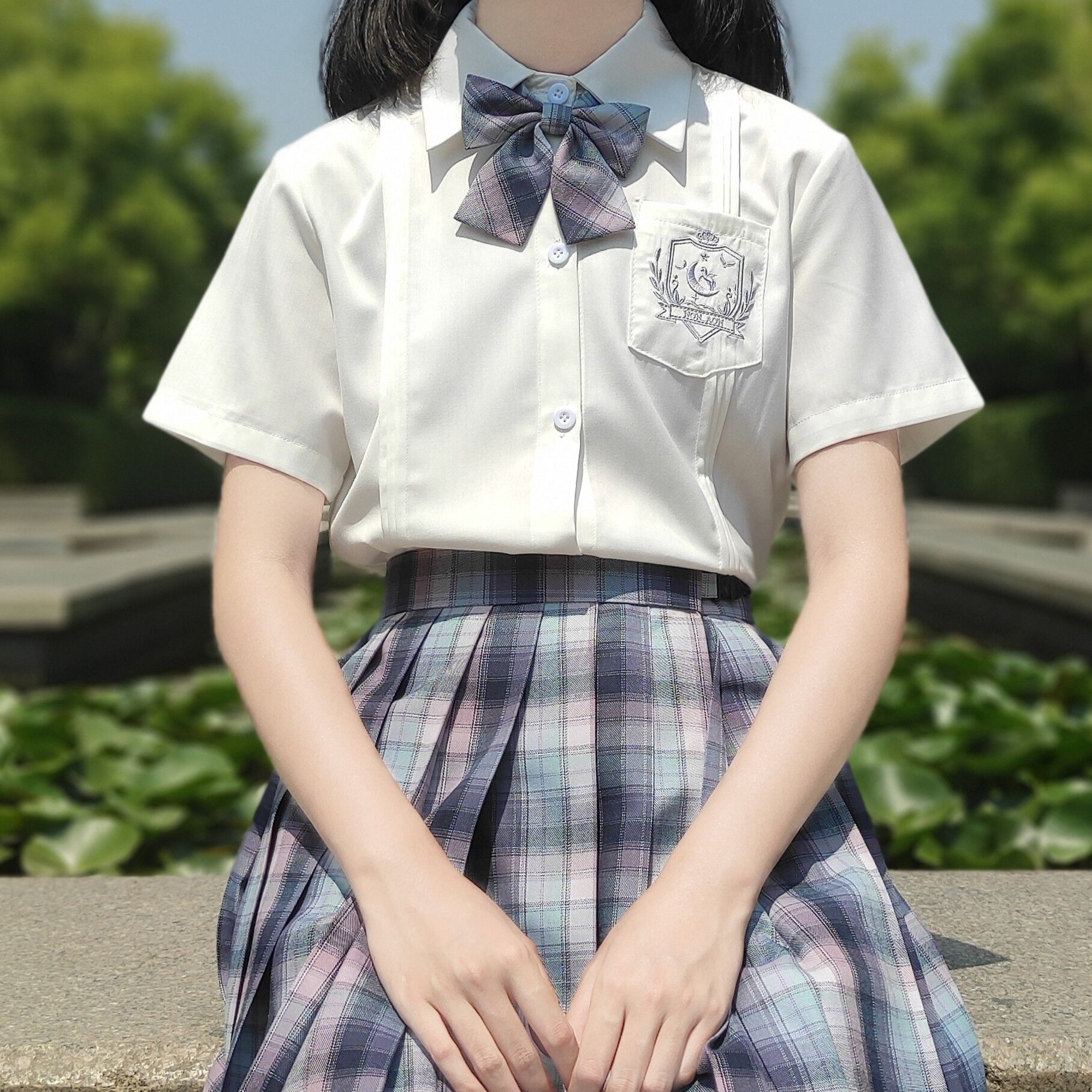 正版唯依制服jk衬衫长袖dk衬衫大码jk白衬衫女jk衬衫短袖夏季长袖有