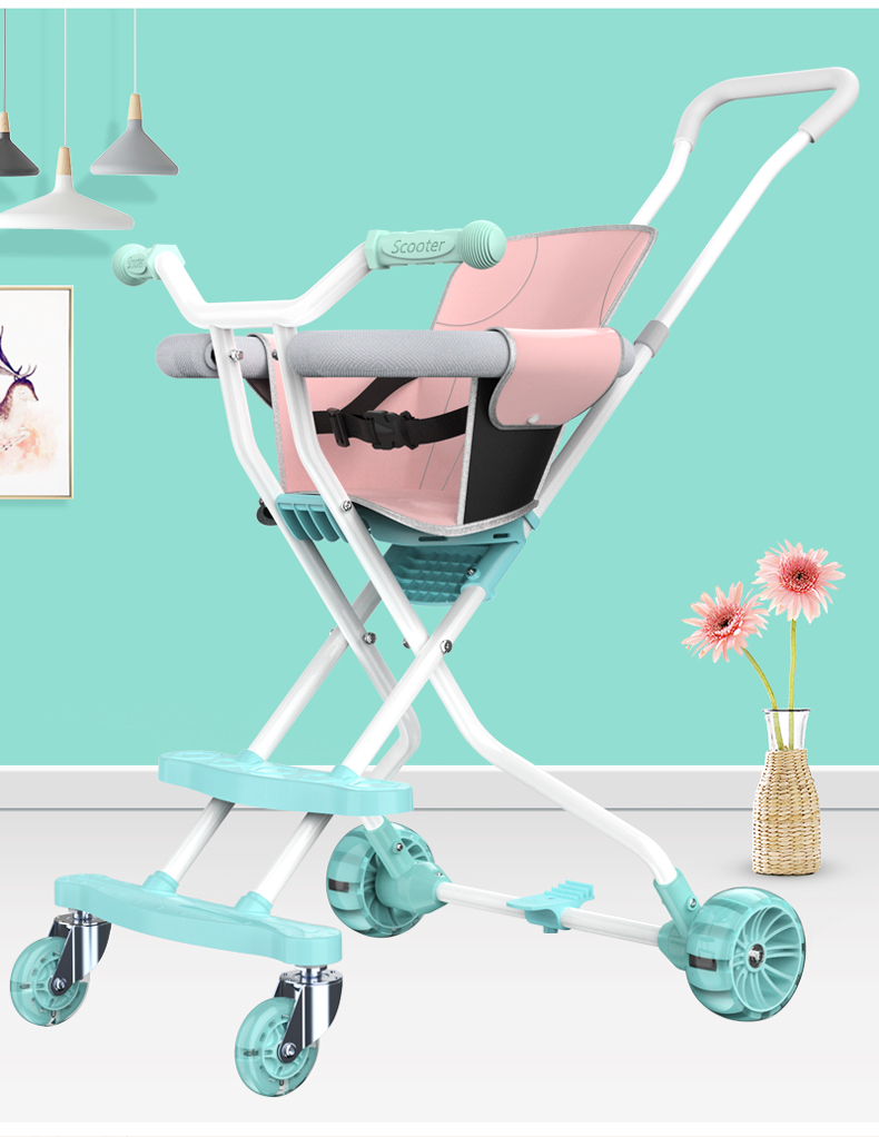 溜娃神器手推车儿童三轮车脚踏车轻便婴儿可折叠宝宝遛娃神器双向好