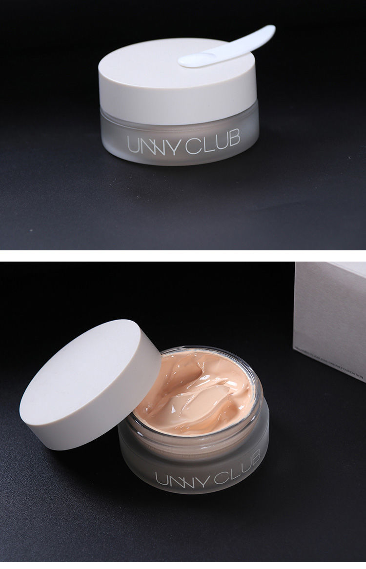 unny粉霜粉底霜粉底液控油持久遮瑕保湿干油皮粉底膏学生30mln02瓷白