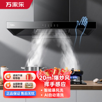 万家乐小飓风 欧式20立方米大吸力顶吸抽油烟机 挥手智控智旋暴风洗一级能效吸油烟机CXW-300-AT051