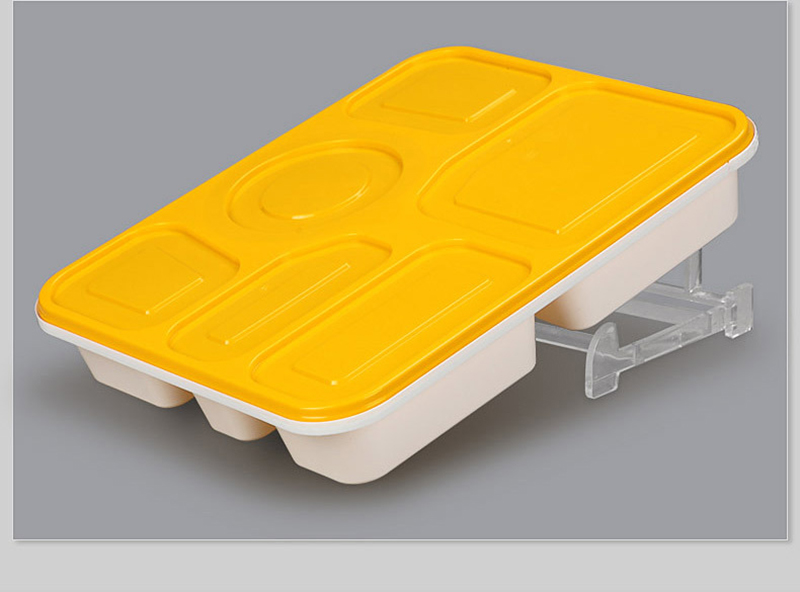 是尚一次性餐盒五格餐盒六格餐盒黄色