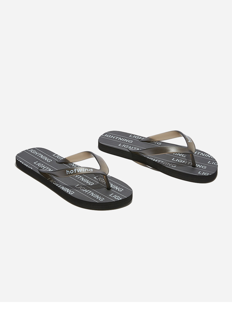 热风男士时尚休闲拖鞋h61m0206