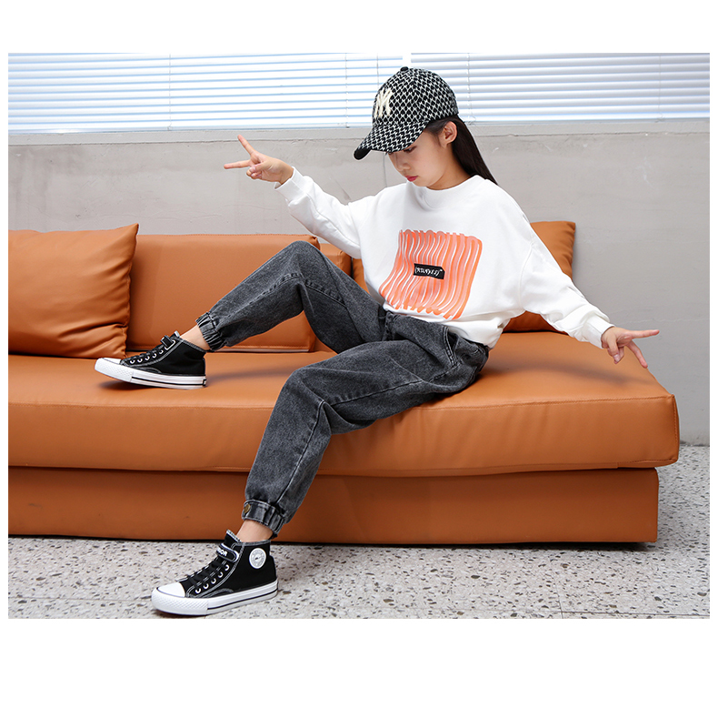 喻娄女童牛仔裤20春秋新款8女孩洋气10岁大童韩版9儿童网红外穿裤子