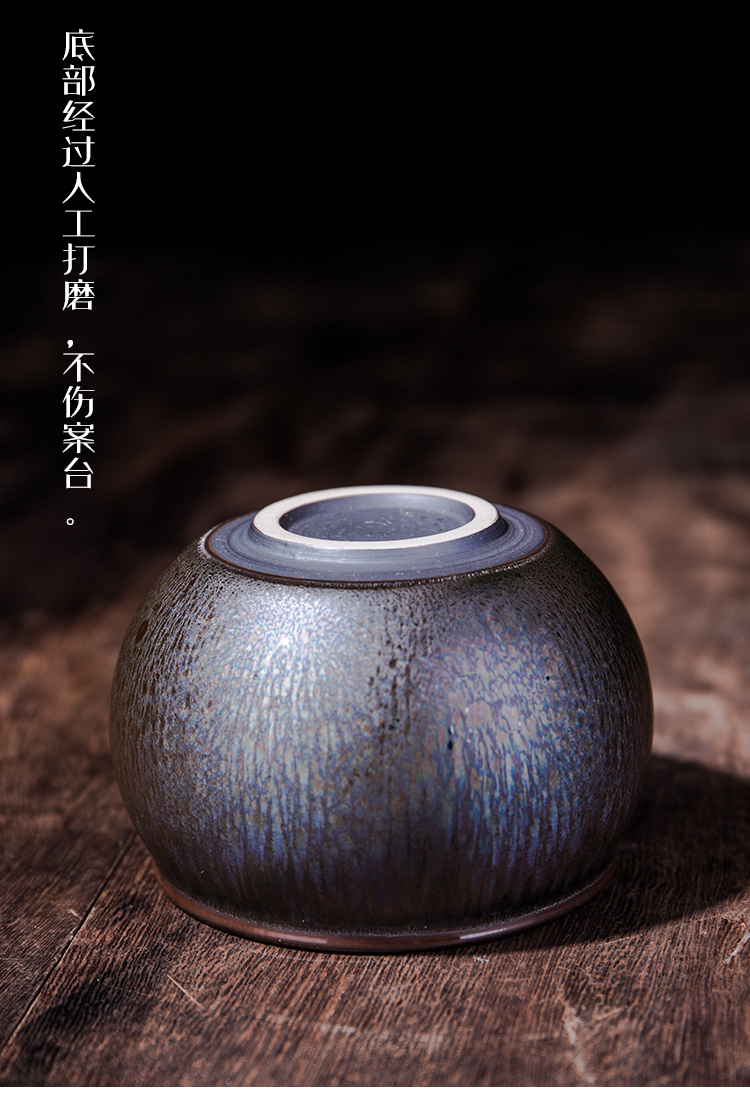 陈为椿建盏茶杯主人杯天目釉星空茶盏大号品茗杯手工油滴功夫茶杯国泰