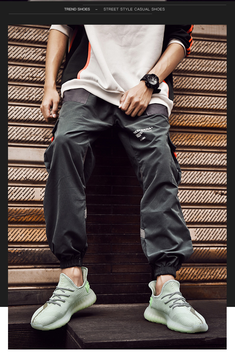 哈苏网红椰子鞋男网面百搭透气运动软底耐磨潮鞋韩版休闲鞋子hs350