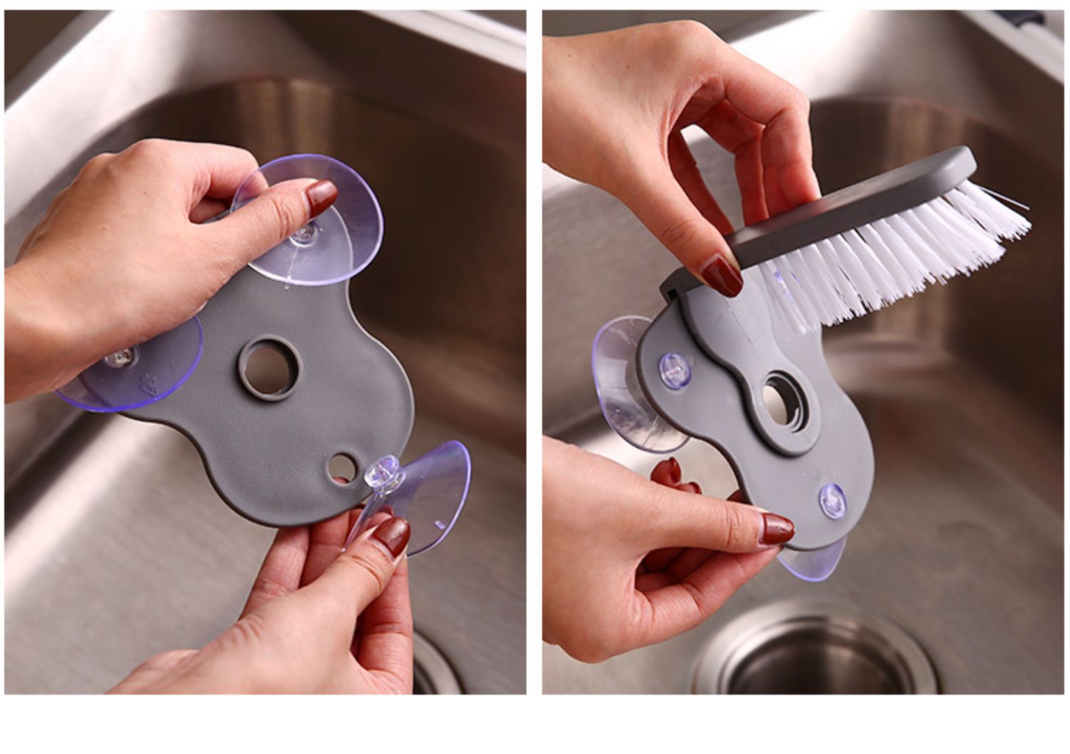 遇见宁物吸壁式洗杯刷玻璃杯清洁刷奶茶店吧台旋转水杯刷子厨房洗杯子