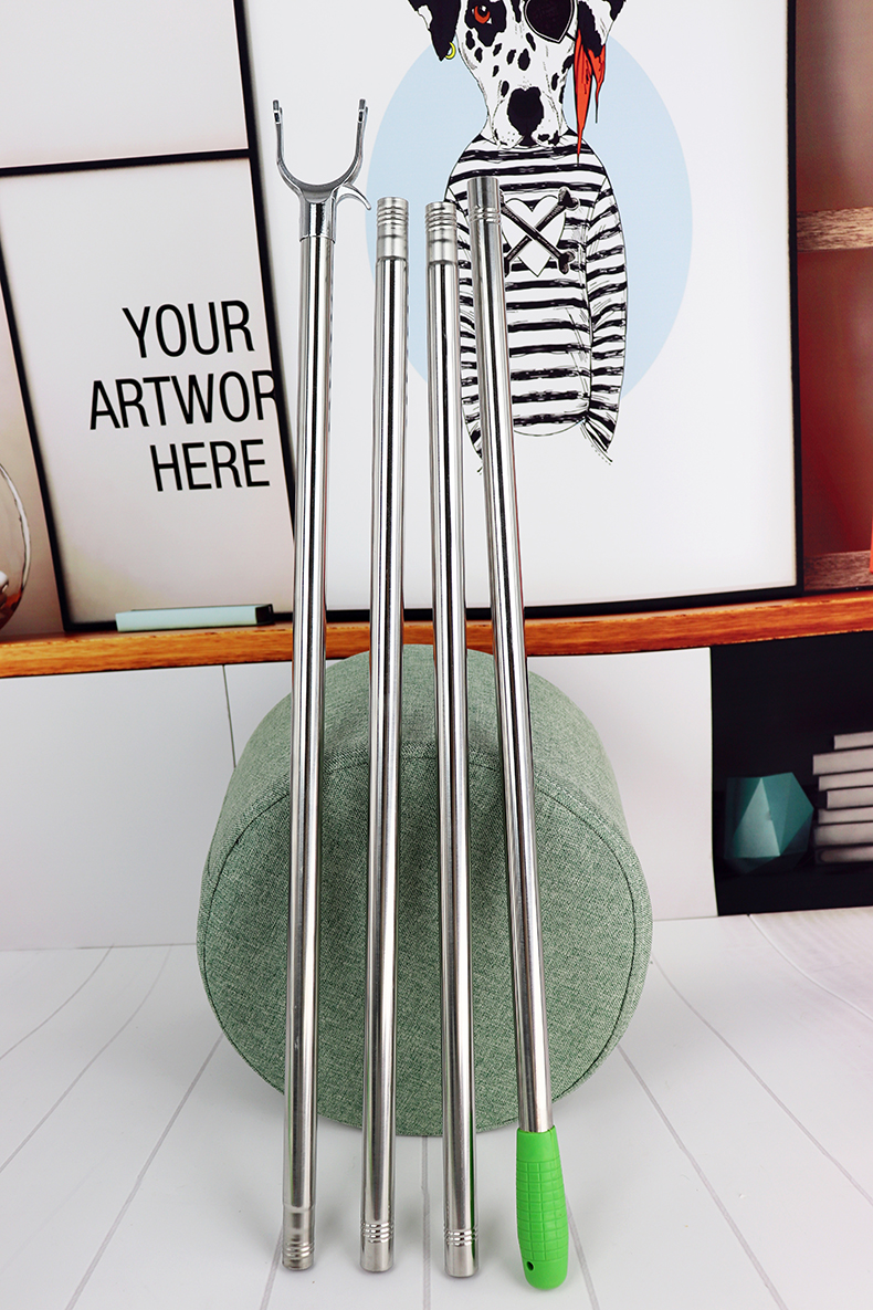 艺嘉赫加长全不锈钢撑衣杆挑衣杆收衣服挂晒取衣杆晾服装店阳台直杆衣