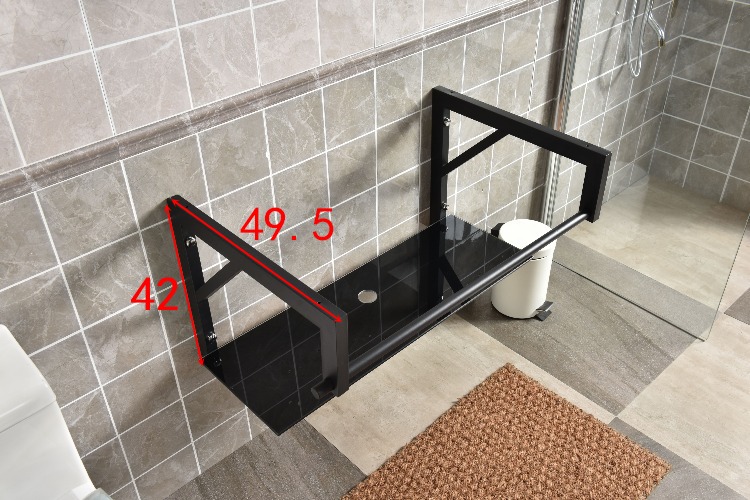 海澳德 简易大理石台面小户型浴室柜台中盆组合卫生间洗脸盆挂墙式