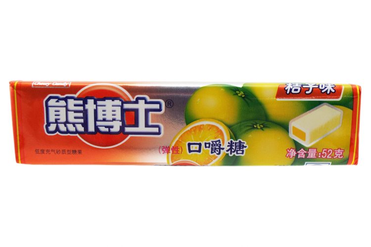 徐福记熊博士口嚼糖水果味624g52g12条盒装软糖零食儿童糖