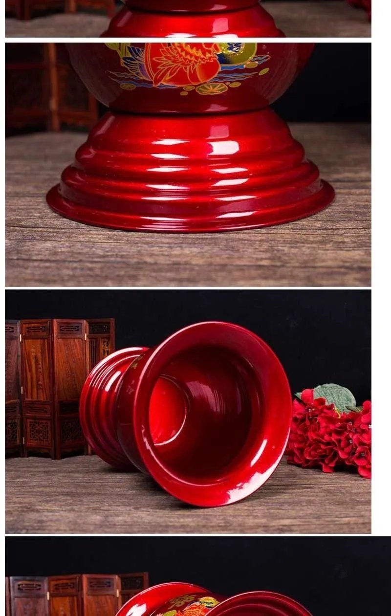 盂新娘陪嫁高脚搪瓷痰盂罐儿童成人坐便器尿盆尿桶子孙桶加厚龙凤同