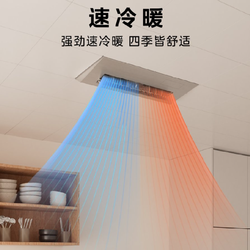 美的(Midea)厨清凉厨房空调家用嵌入式分体一级能效冷暖两用直流变频1.5匹CKFR-35FW/BN8Y-FG101