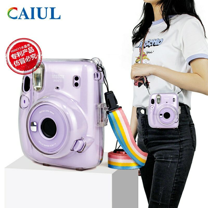 mini11透明相机外壳彩虹带注意只是相机壳包不包括相机的富士拍立得