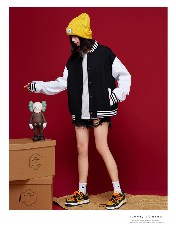 米菲(miffy)女士短外套 miffy 女装秋冬季情侣棒球服外套女韩版宽松