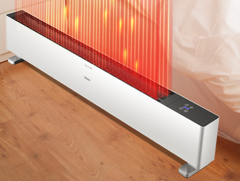海尔haier 取暖器踢脚线电暖气片家用节能省电对流式加热器移动地暖电