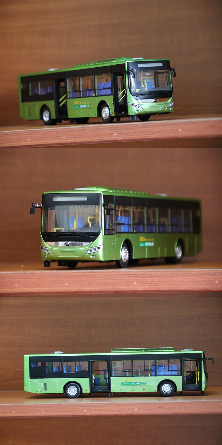 舒弗(lachouffe)车模玩具1 1:42 新款 宇通客车模型 u12 黑金刚 公交