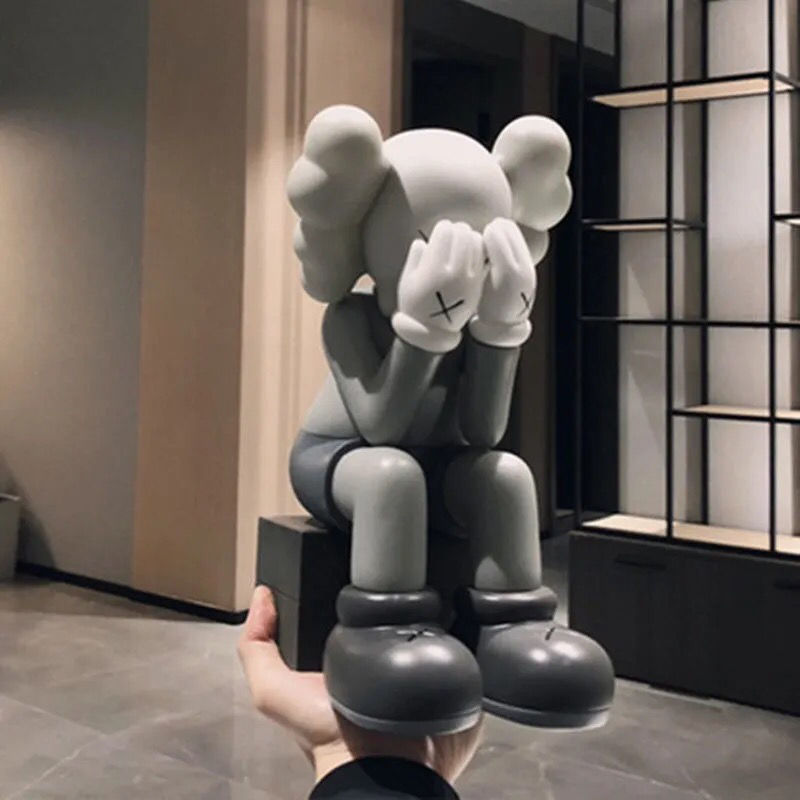 giftkaws公仔摆件pvc新款手办玩偶玩具潮流潮品灰色送随机郭子贴纸