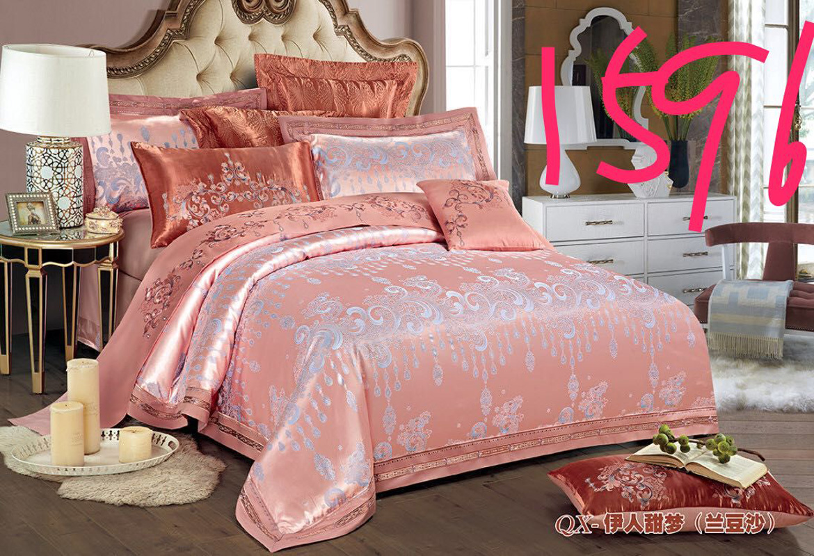 多色富贵兰家纺提花床盖四件套被套加棉双人床套件18米床品