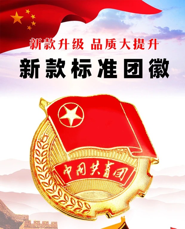 团徽标准型中国共青团团员团徽2025学生青年用新版