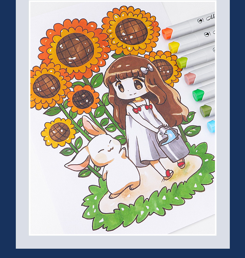 宝克(baoke)笔类mp2925#48色 宝克(baoke)双头圆角马克笔套装 学生