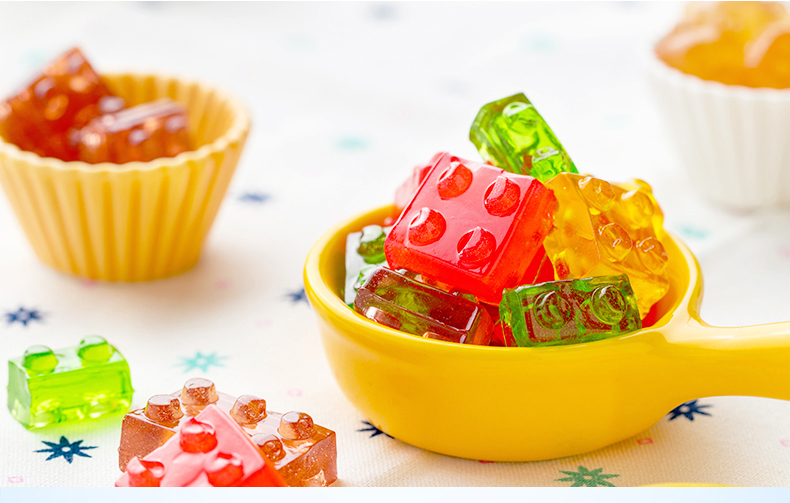 阿麦斯4d积木软糖4d积木/动物造型/水果造型/菠萝水果橡皮qq糖儿童