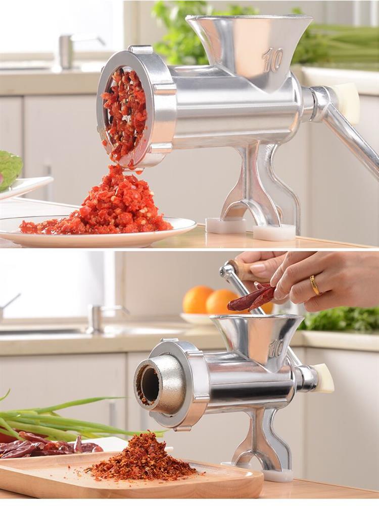 多功能手动绞肉机5号10号12号家用灌肠机碎肉机绞辣椒磨粉v7tb5不配置