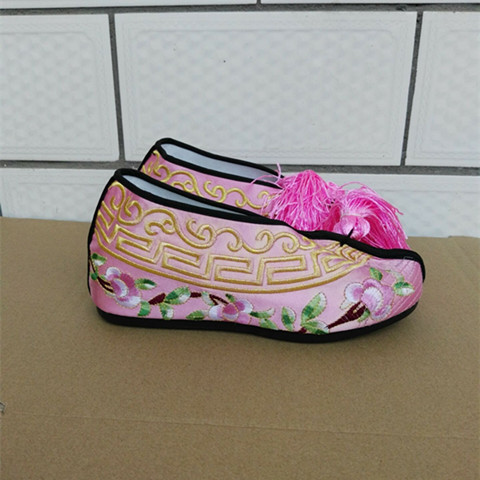 35 戏鞋花旦鞋彩鞋内增高绣花鞋女戏剧用品彩鞋古装小姐鞋戏曲彩鞋包