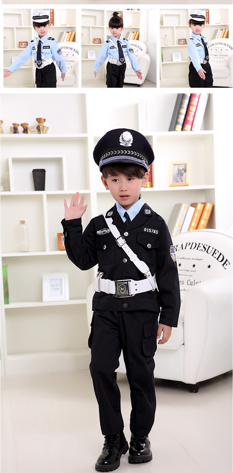 迪鲁奥(diluao)儿童套装 迪鲁奥(diluao)儿童警察服黑猫警长衣服幼儿