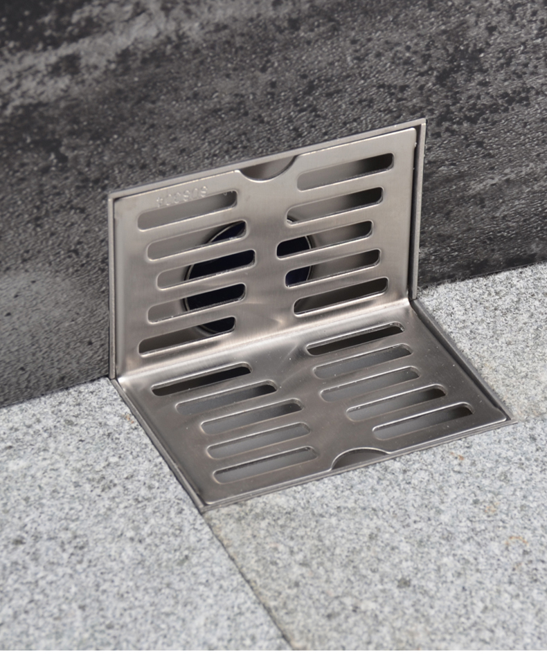 墙角地漏l型不锈钢闪电客侧排水75110管道下水道40同层排水