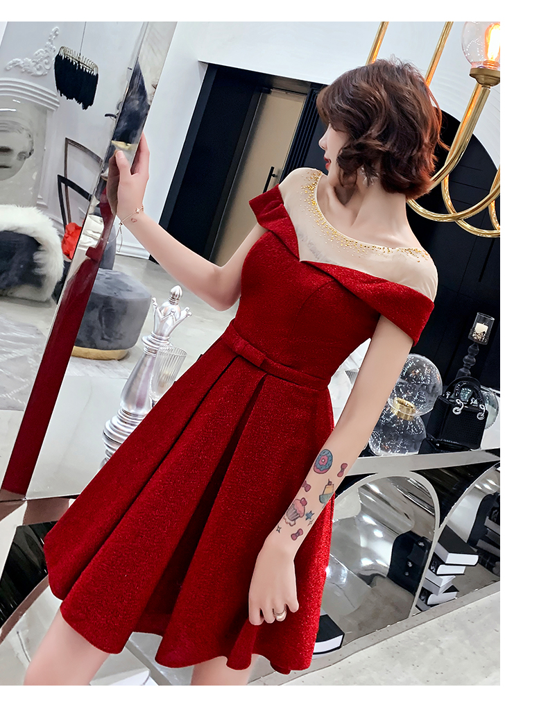 敬酒服新娘回便装姐妹团伴娘服平时可穿小晚礼服裙女