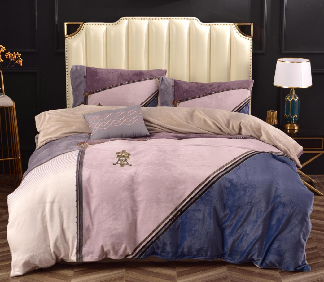 维科家纺veken艾丽西娅数码印花牛奶绒四件套vkm177220240cm单套装