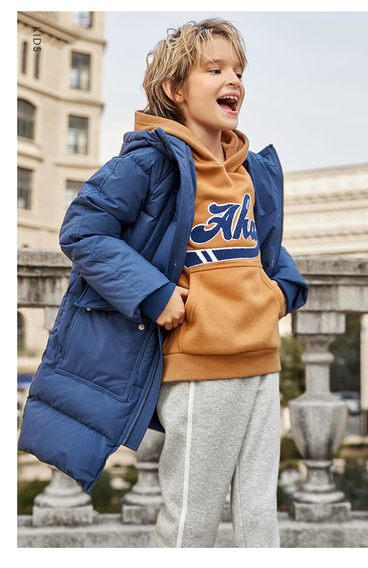 森马(semir)男士羽绒服 森马童装羽绒服男童女童2018冬季新款中长款连