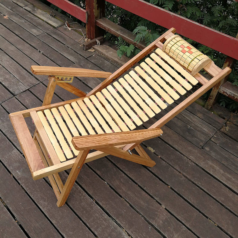 超级新品靠背垂吊式竹躺椅凉椅子可折叠午休午睡老人懒人老式木竹躺椅